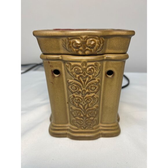 Scentsy Ceramic Electric Wax Warmer With Intricate Floral Design - Picture 1 of 7